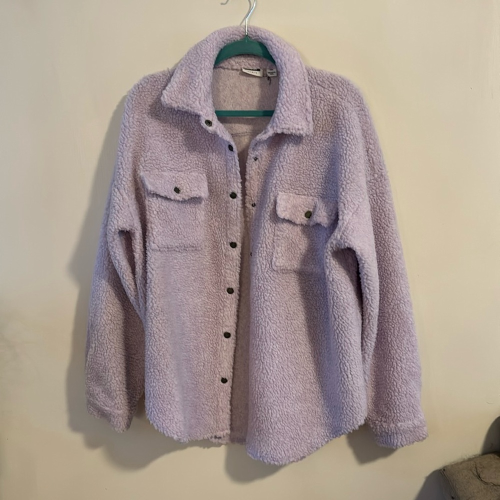Noisy May lavender teddy shacket